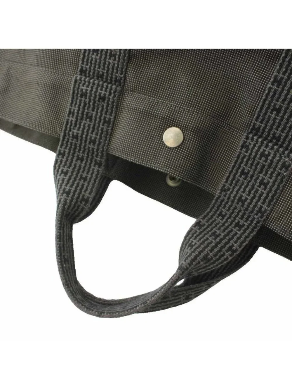 Hermes Her Line MM Tote Canvas Dark Gray